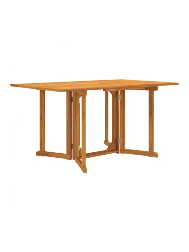 Sonata H Сгъваема градинска маса тип пеперуда 150x90x75 см тик масив
