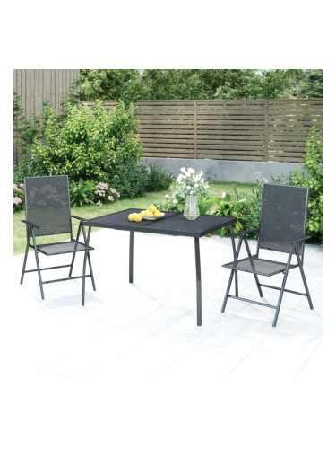 Sonata H Градинска маса антрацит 110x80x72 cм стомана мрежа