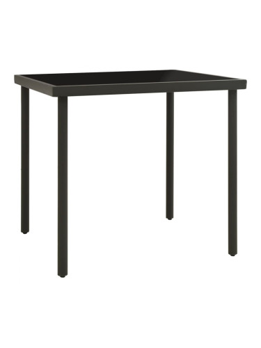 Sonata H Градинска трапезна маса, антрацит 80x80x72 cм стъкло и стомана