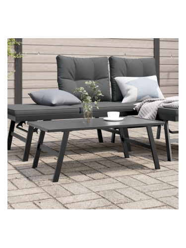 Sonata H Градинска кафе маса черна 90x45x35 см прахово боядисана стомана
