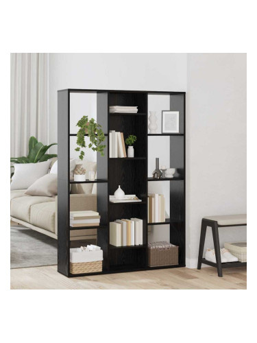 Sonata H Разделител за стая Черен дъб 100 x 24 x 140 см Инженерно дърво