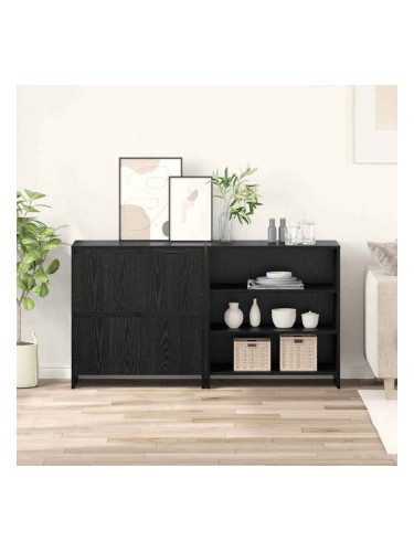 Sonata H Скейдбордове 2 pcs Черен дъб 70 x 41 x 75 см Инженерно дърво