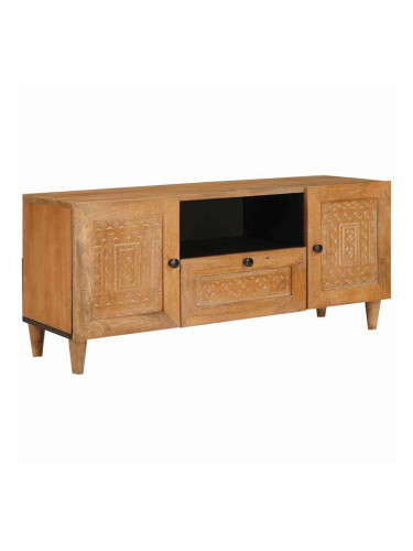 Sonata H ТВ шкаф Светлокафяво 105 x 33 x 46 см мангово дърво масив