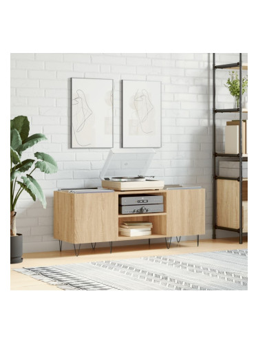 Sonata H Шкаф за винилови плочи сонома дъб 121x38x48 см инженерно дърво
