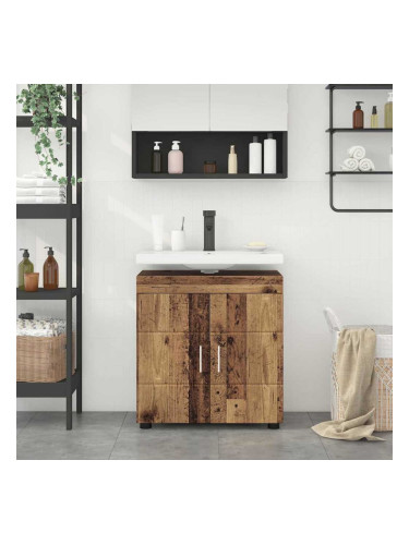 Sonata H Шкаф за баня с мивка с врата TULUM Старо дърво 60 x 34 x 63 см