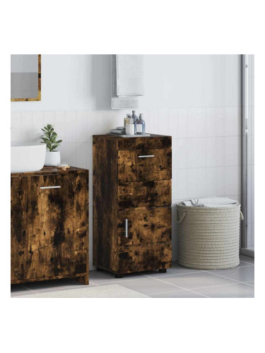 Sonata H Шкаф за баня TULUM Опушен дъб 37 x 31.5 x 82 см Инженерно дърво