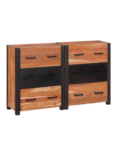 Sonata H Служебен шкаф с чекмедже 3 pcs Кафяво 110 x 30 x 75 см