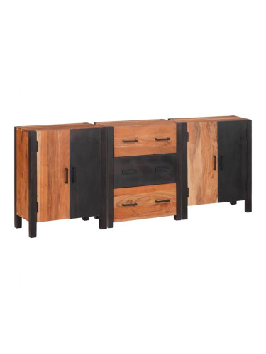 Sonata H Служебен шкаф с чекмедже 3 pcs Кафяво 55 x 30 x 75 см