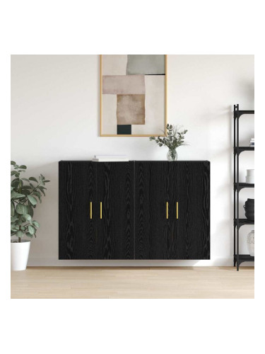 Sonata H Стенни шкафове 2 pcs Черен дъб 69.5 x 34 x 90 см