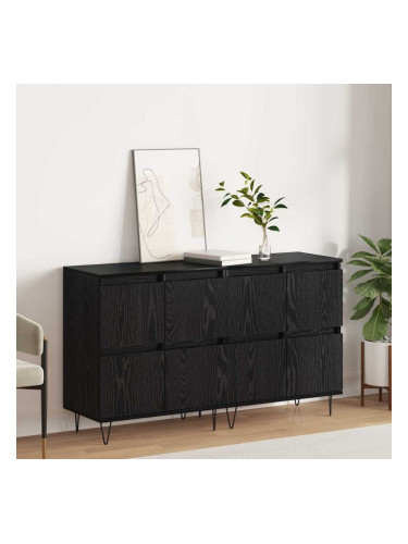 Sonata H Скейдбордове 2 pcs Черен дъб 120 x 35 x 70 см Инженерно дърво
