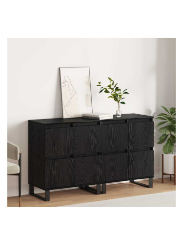 Sonata H Скейдбордове 2 pcs Черен дъб 120 x 35 x 70 см Инженерно дърво