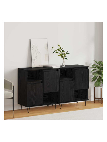Sonata H Скейдбордове 2 pcs Черен дъб 120 x 35 x 70 см Инженерно дърво