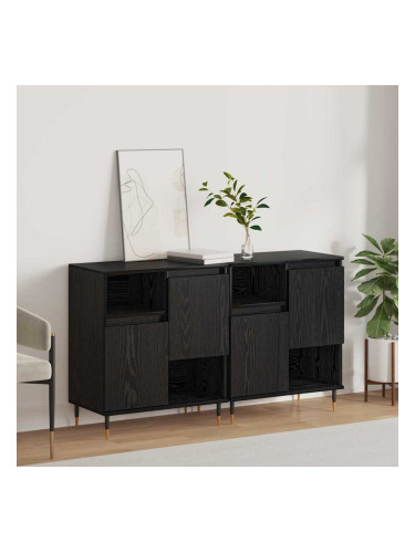 Sonata H Скейдбордове 2 pcs Черен дъб 120 x 35 x 70 см Инженерно дърво