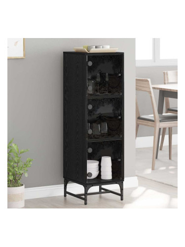 Sonata H Висок шкаф Черен дъб 35 x 37 x 117 см Инженерно дърво