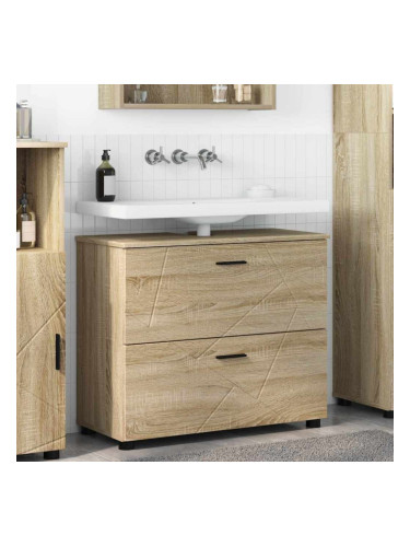 Sonata H Шкаф за баня дъб сонома 76.5 x 35 x 64 см Инженерно дърво