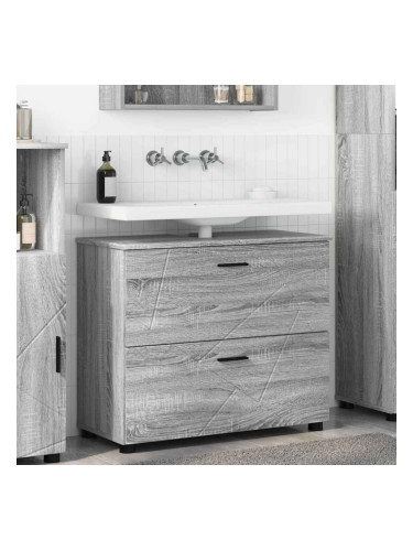 Sonata H Шкаф за баня Сив сонома 76.5 x 35 x 64 см Инженерно дърво