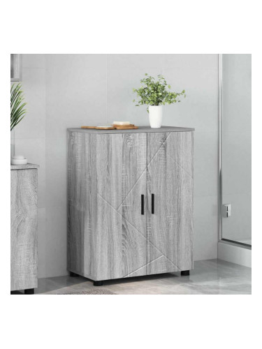 Sonata H Шкаф за баня с рафт Сив сонома 60 x 35 x 80 см Инженерно дърво