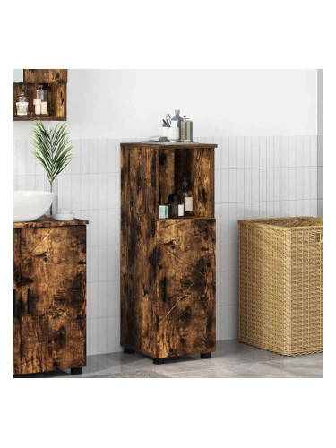 Sonata H Шкаф за баня с рафт Опушен дъб 30 x 35 x 95 см Инженерно дърво