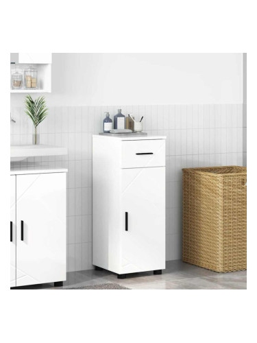 Sonata H Шкаф за баня с чекмедже Бяло Със Силен Гланц 30 x 35 x 80 см
