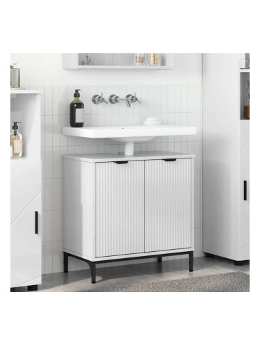 Sonata H Шкаф за мивка в баня Бяло Със Силен Гланц 60.5 x 33.5 x 61 см