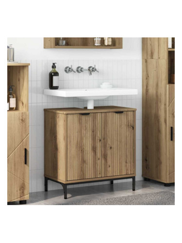 Sonata H Шкаф за мивка в баня с врата дъб артизан 60.5 x 33.5 x 61 см