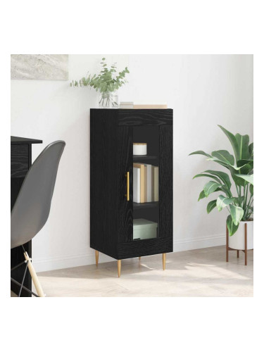 Sonata H Служебен шкаф Черен дъб 34 x 34.5 x 90 см Инженерно дърво