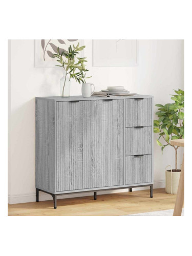 Sonata H Служебен шкаф Сив сонома 89.5 x 33 x 82 см Инженерно дърво