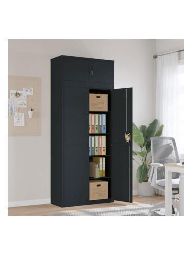 Sonata H Шкаф за папки антрацит 90x40x220 см стомана