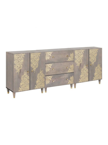 Sonata H Комплект мебели за баня 3 pcs Сив и златен 180 x 33 x 75 см