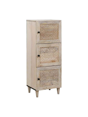 Sonata H Висок шкаф с рафт Бяло 40 x 33 x 110 см мангово дърво масив
