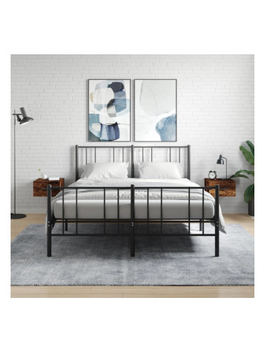 Sonata H Нощни шкафчета за стенен монтаж, 2 бр, опушен дъб, 35x35x20 см