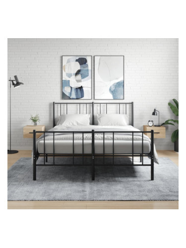 Sonata H Нощни шкафчета за стенен монтаж, 2 бр, сонома дъб, 35x35x20 см