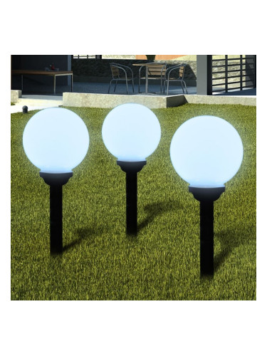 Соларни LED лампи - сфери за градината, 20 см. – 3 бр.