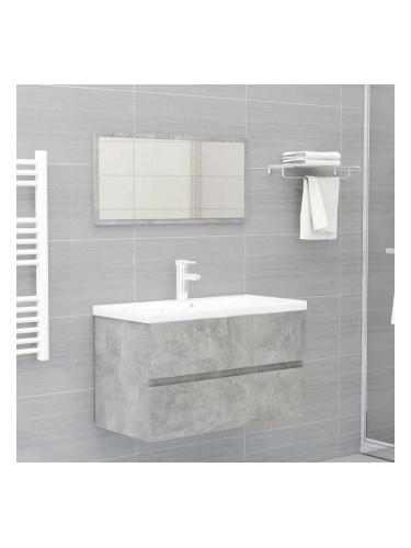 Sonata H Комплект мебели за баня от 2 части бетонно сив инженерно дърво