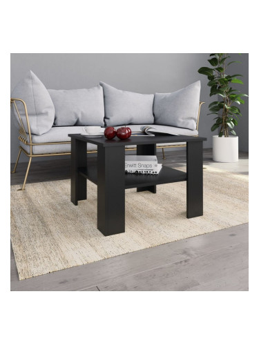 Sonata H Маса за кафе, черна, 60x60x42 см, инженерно дърво