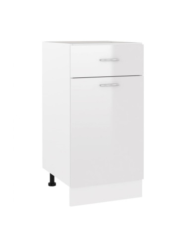 Sonata Долен шкаф с чекмеджета, бял гланц, 40x46x81,5 см, ПДЧ