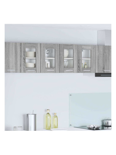 Sonata H Висящ шкаф с рафт с врата Riga 2 pcs Сив Сонома 60 x 31 x 40 см