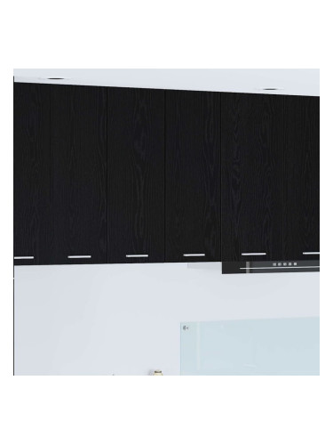 Sonata H Висящ шкаф с рафт Riga 2 pcs Черен дъб и бяло 30 x 31 x 80 см