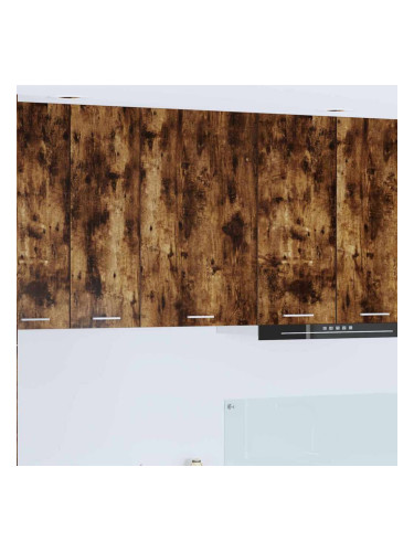 Sonata H Висящ шкаф с рафт с врата Riga Димящ дъб и бяло 50 x 31 x 80 см