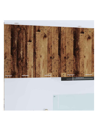 Sonata H Висящ шкаф с рафт Riga Стара дървесина и бяло 50 x 31 x 80 см