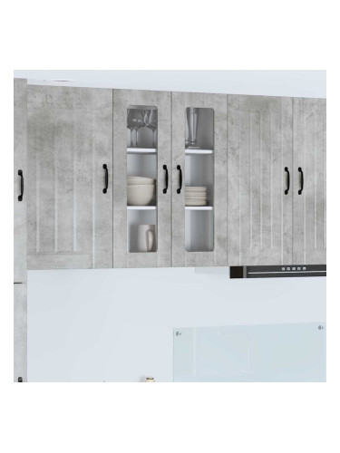 Sonata H Горен кухненски шкаф с рафт Циментено сиво 60 x 31 x 80 см