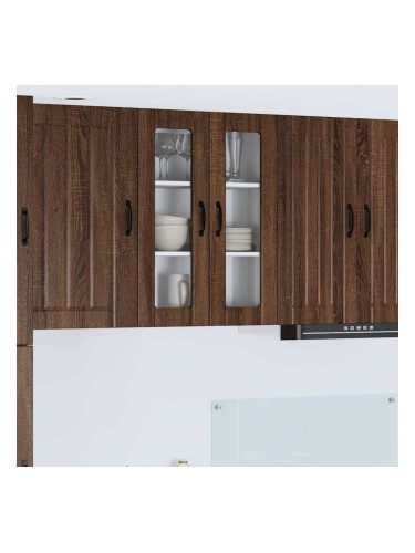 Sonata H Горен кухненски шкаф Кафяв дъб 60 x 31 x 80 см Инженерно дърво