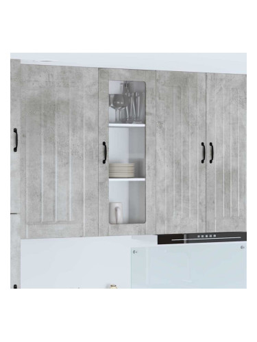 Sonata H Горен кухненски шкаф с рафт Циментено сиво 40 x 31 x 100 см