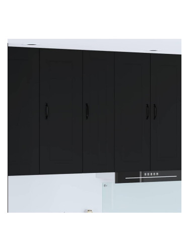 Sonata H Горен кухненски шкаф Черно 30 x 31 x 100 см Инженерно дърво