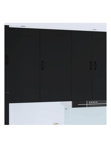 Sonata H Горен кухненски шкаф Черно 50 x 31 x 100 см Инженерно дърво