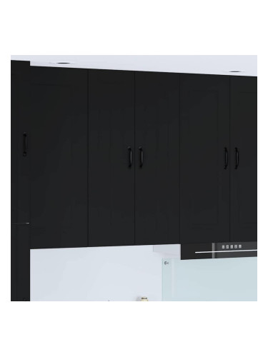 Sonata H Горен кухненски шкаф Черно 60 x 31 x 100 см Инженерно дърво