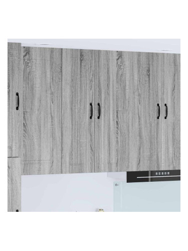 Sonata H Горен кухненски шкаф с рафт Сив Сонома 60 x 31 x 100 см