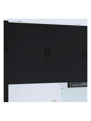 Sonata H Горен кухненски шкаф Черно 80 x 31 x 100 см Инженерно дърво