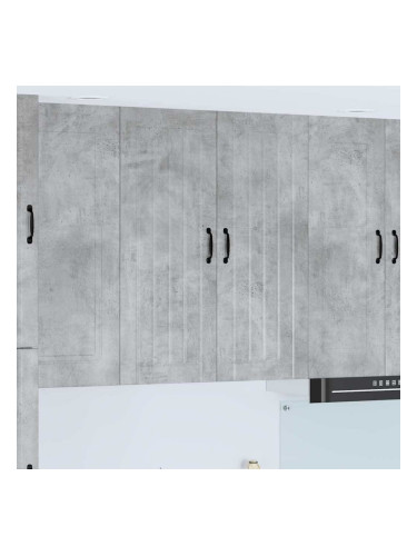 Sonata H Горен кухненски шкаф с рафт Циментено сиво 80 x 31 x 100 см