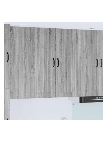 Sonata H Горен кухненски шкаф с рафт Сив Сонома 80 x 31 x 100 см